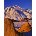 thumbnail image 2 of Flaherty, Dennis 19x24 White Modern Wood Framed Museum Art Print Titled - CA, Mt Whitney and Lone Pine peak in winter, 2 of 4