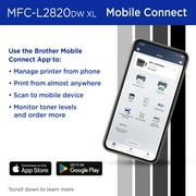 Brother Wireless MFC-L2820DW XL Compact Monochrome All-in-One Laser Printer with Copy, Scan and Fax, up to 4,200 pages? of toner included, Duplex and Mobile Printing