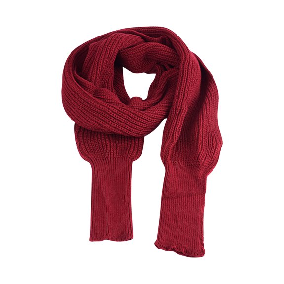 Aoochasliy Winter Scarfs Wool scarf men and women lengthened bib shawl with sleeves knitted scarf