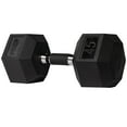 thumbnail image 4 of PRISP Rubber Encased Hex Dumbbell - Cast Iron Hand Weight for Home Gym, Exercise and Fitness with Rubber Grip; Sold Individually, 4 of 8