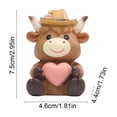 thumbnail image 2 of Fareti Highland Cow Figurine Decor, Cow Statue for Home Garden Office Living Room, Highland Cows Gifts for Women, 2 of 5