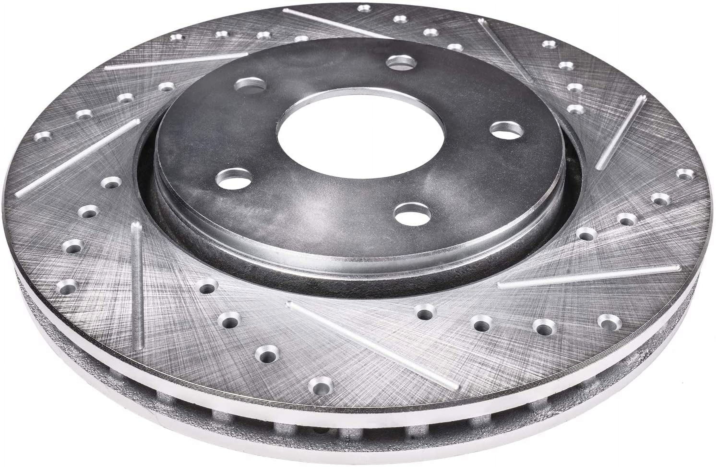 Detroit Axle - Front Brake Rotors for Hyundai Azera Nexo Sonata Tucson Kia Cadenza Optima Sportage Drilled & Slotted Disc Brake Rotors:  12.60'' inch Rotor