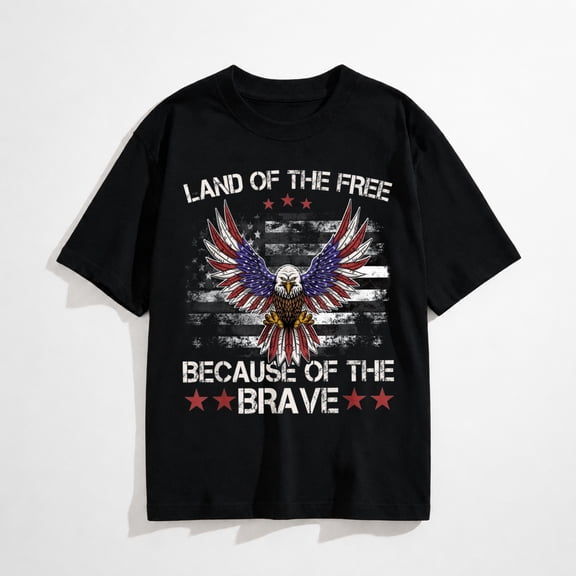 America Eagle | Land of The Free Because of The Brave T-Shirt