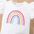 thumbnail image 5 of TOWED22 Toddler Girls Summer Clothes 2pcs Sweet Sets Sleeveless Top and Shorts Adorable Outfits Tank Tee Cotton Clothing Casual(Hot Pink,5-6 Y), 5 of 6