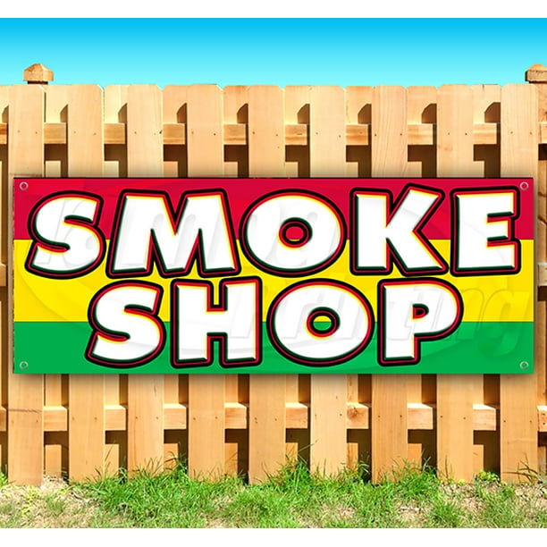 SMOKE SHOP 13 oz Vinyl Banner With Metal Grommets - Walmart.com