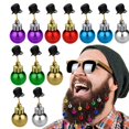 thumbnail image 4 of Horquillas de Navidad con Clip de colores, 12 piezas, adorno de campana, colgante de barba, bola de Navidad brillante, cuentas de bombilla de Feliz Navidad, 4 of 4