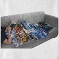thumbnail image 6 of Italy Soft Flannel Fleece Blanket, Colorful Procida Island with Fishing Boats Summertime Tourism Vacation Travel Theme, Cozy Plush for Indoor and Outdoor Use, 60" x 80", Multicolor, by Ambesonne, 6 of 6