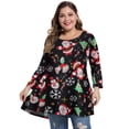 thumbnail image 1 of Charmo Haut Grande Taille pour Femmes Manches 3/4 Tunique Ample, 1 of 5