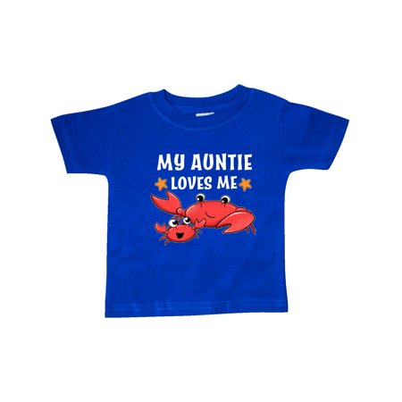 

Inktastic My Auntie Loves Me- cute crab family Gift Baby Boy or Baby Girl T-Shirt