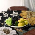 thumbnail image 3 of Boho Floral Tablecloth, Traditional Colorful Bohemian Mandala Floral Dark Flower Leaves Table Cover for Farmhouse Kitchen Indoor Outdoor Table Decor 60x120in, 3 of 6