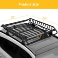 thumbnail image 7 of Roof Rack Cargo Basket, 50''x38''x6.3'' Heavy Duty Steel Universal Rooftop Cargo Carrier, 220 LBS Load Capacity, 7 of 7
