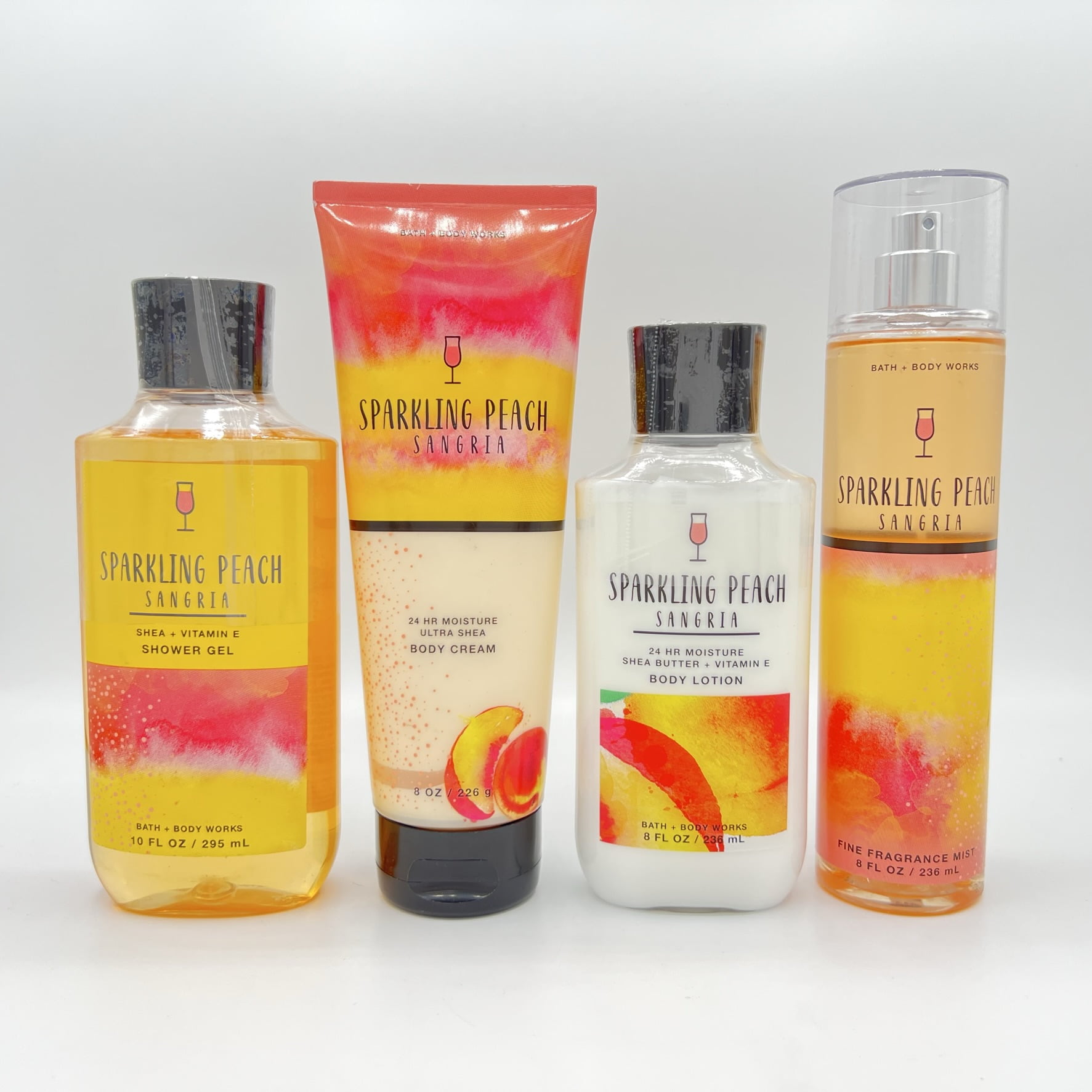 Bath and Body Works Sparkling Peach Sangria Shower Gel, Body Cream