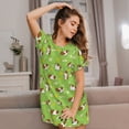 thumbnail image 3 of Naloa Guinea Pigs Print Women Nightgowns,Womens Loungewear,Short Sleeve Sleepwear,Comfy Ladies Nightdress, 3 of 6