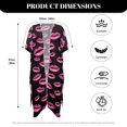 thumbnail image 6 of HELLHERO High Quality Fabrics Bathing Suit Cover Up for Beach Short Sleeve Cardigan Lip pattern Design, 6 of 6