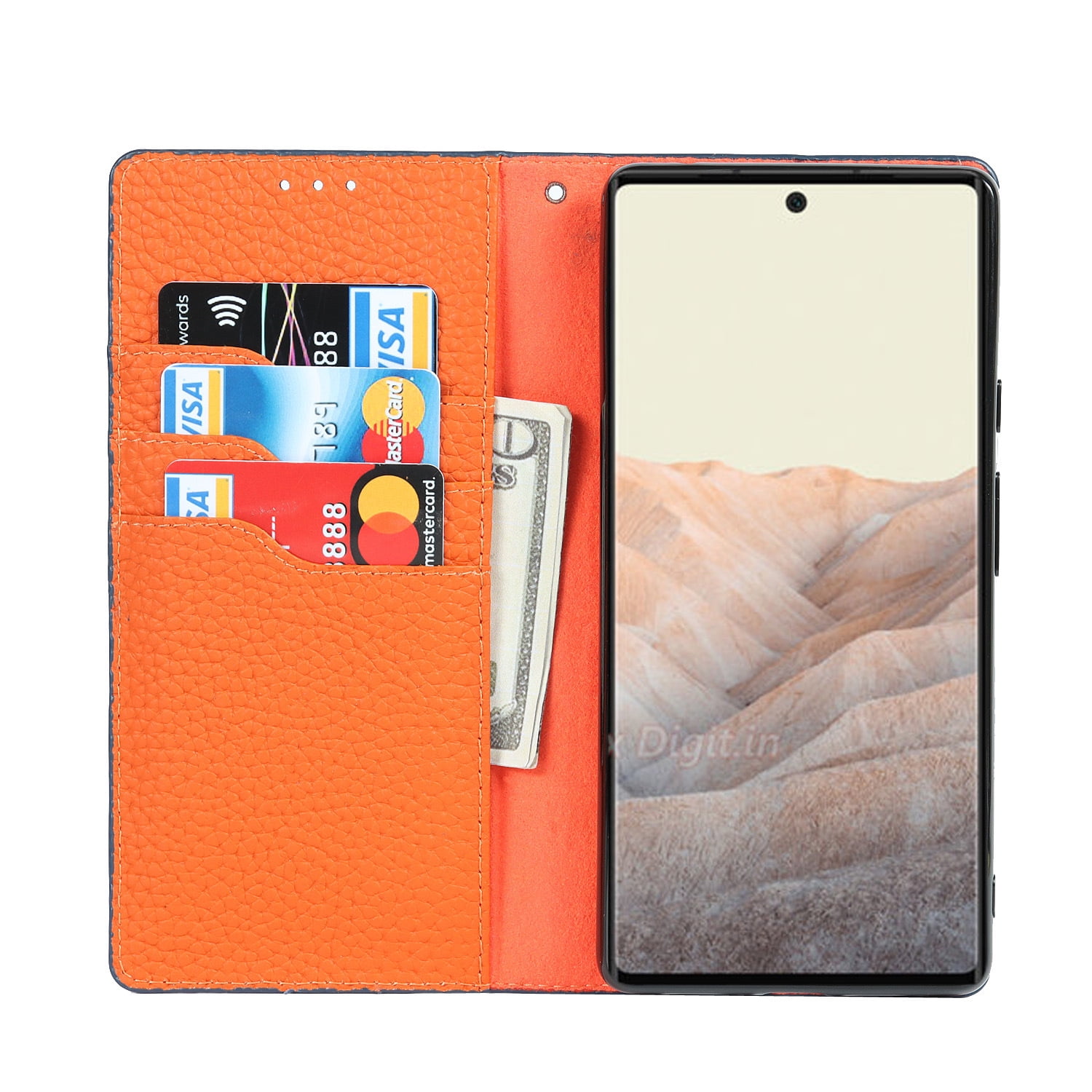 Genuine leather flip phone case for Google Pixel 9 Pro XL 9 pro 8A 7A 6A 6 XL 8pro stand wallet cover lanyard