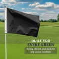 thumbnail image 2 of AGAS Black Golf Flags Mini with Grommets 14x20 inch - 200D Nylon - Double Sewn Edges - Golf Flags with Canvas Heading and 3 Brass Grommets - Practice Pin Flags - Putting Green Flags, 2 of 6