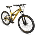 thumbnail image 1 of Bicicleta R26 Aluminio Doble Suspension 3x7Vel Dorada Ryno, 1 of 9