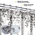thumbnail image 2 of Gray Eucalyptus Leaves Shower Curtain, Watercolor Floral Nature Botanical Plants Bathroom Curtain, Waterproof Fabric High Fashion Shower Curtain Set with Hooks, 60X70in, 2 of 5