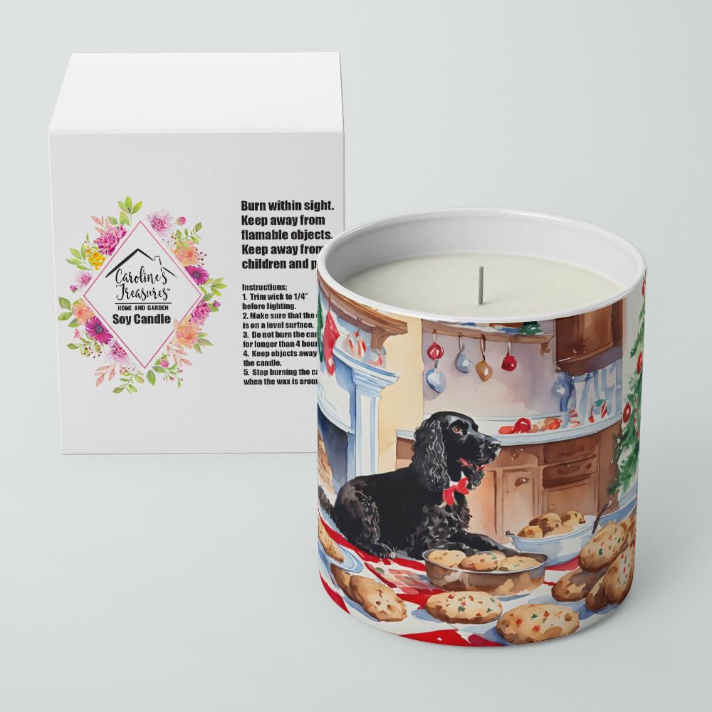 Carolines Treasures DAC3827CDL 10 oz Unisex Japanese Chin Christmas Cookies Decorative 100 Percent Soy Candle