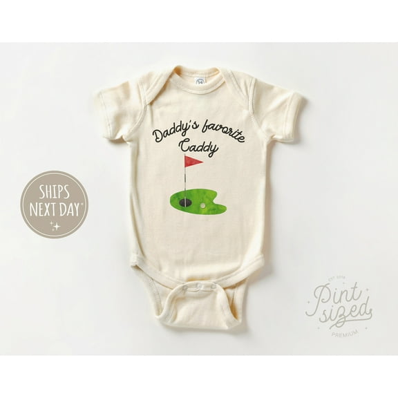 Daddy'S Favorite Caddy Onesie, Cute Father'S Day Gift- Funny Dad'S Golfing Buddy Retro Bodysuit, I Love My Dad Baby Onesie Cute Baby Onesie, BABY BODYSUIT LAT 4424
