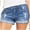 Light Blue, variant on Women's Ripped High Waisted Denim Shorts Stretchy Cuffed Hem Jean Shorts Black Work Out Shorts Gym for Women