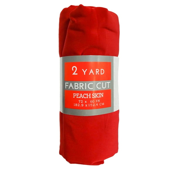 Shason Textile 59" x 2 Yards Wide Peach Skin Precut Fabric, Red