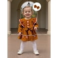 thumbnail image 3 of BemeyourBBs Newborn Baby Girl Christmas Outfit Velvet Gingerbread Romper Dress Long Sleeve Bodysuit Jumpsuit Headband Fall Winter Clothes, 3 of 9