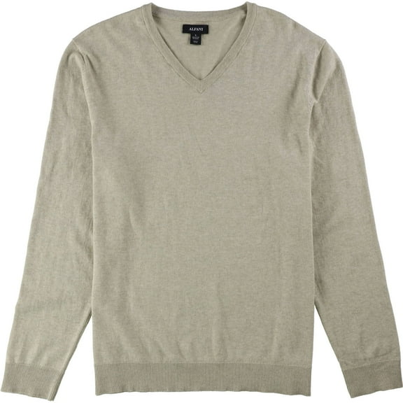 Alfani Mens V-Neck Pullover Sweater, Beige, XXX-Large