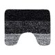 thumbnail image 2 of Alfombra de baño en forma de U de microfibra absorbente para inodoro | Alfombra de baño suave y mullida antideslizante | Lavable en máquina Secado rápido | Espuma de vellón polar | 16x20in | Gris,, 2 of 7