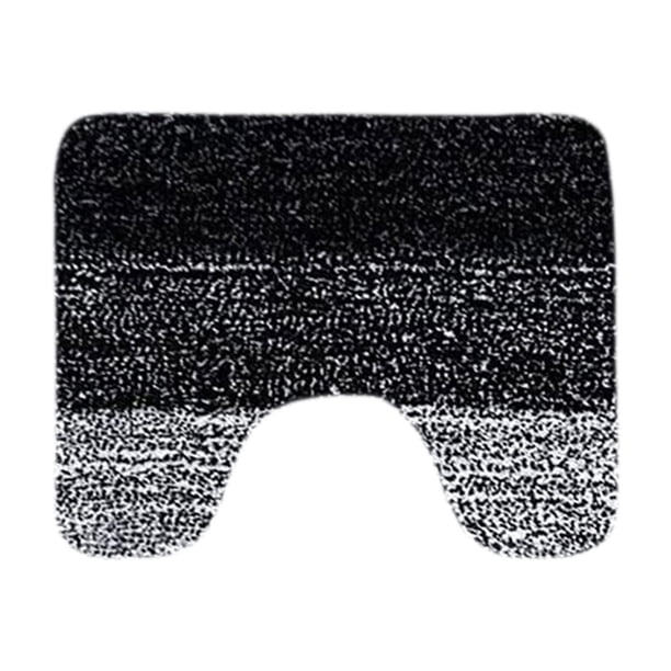 Yhmxh Decoración del baño Alfombrilla de baño de microfibra absorbente en forma de U, suave, cómoda, antideslizante, gruesa, lavable a máquina, fácil de secar. Gabinete de almacenamiento de baño
