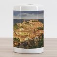 thumbnail image 2 of Sicily Ceramic Toothbrush Holder, Scenic View of Village Ragusa Ibla at Sunset Unique Old Architecture, Decorative Versatile Countertop for Bathroom, 4.5" X 2.7", Multicolor, 2 of 4