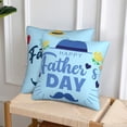 thumbnail image 4 of Happy Fathers Day Throw Pillow Covers 18x18 inch Set of 2 Outdoor and Indoor Decorative Pillow Cover for Patio Garden Living Room Bed Sofa, 4 of 6