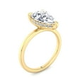 thumbnail image 5 of Marella - Moissanite Pear Shape Lab Diamond Engagement Ring with Hidden Halo, 5 of 12