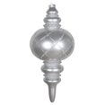 thumbnail image 1 of Vickerman MT198907D 13 in. Silver Candy Glitter Net Finial Ornament, 1 of 2