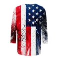 thumbnail image 4 of SELONE 3/4 Sleeve T Shirts For Women Fourth of July Print Star Stripe Tops Crewneck Clothes Patriotic Graphic Wear, 4 of 5