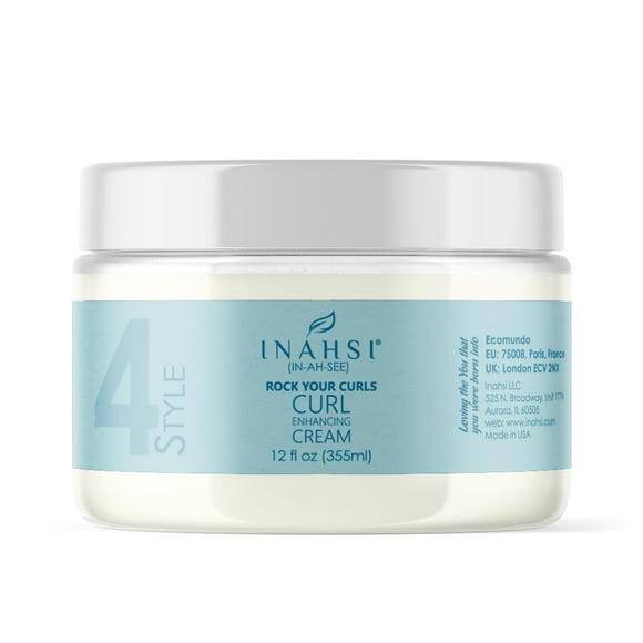 Inahsi Rock Your Curls Curl Enhancing Cream | Hair Cream for Men, Women, or Kids with Curly Hair | Hair Products for Naturally Curly Hair 12 oz | Made in the USA