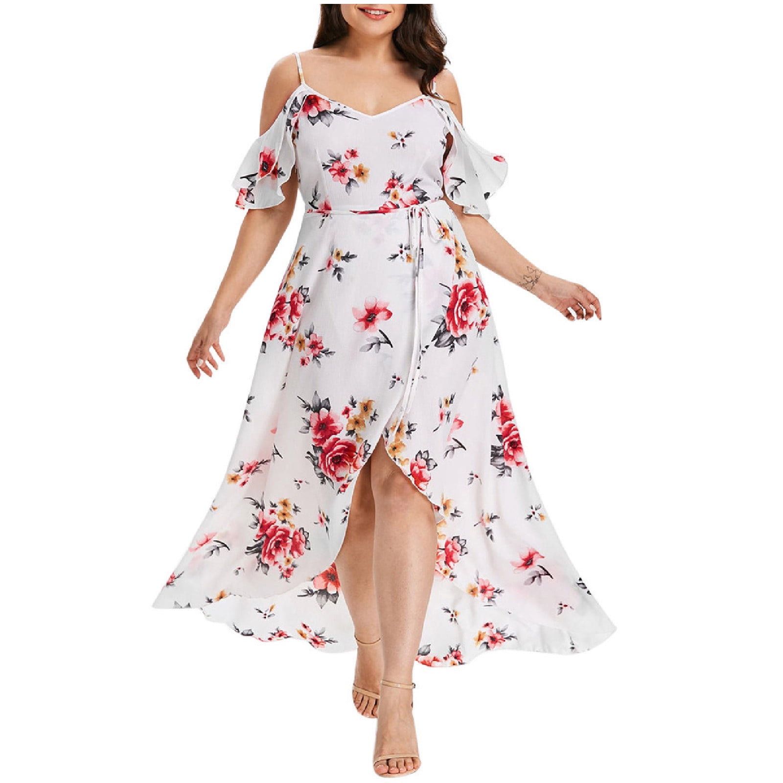 Inkach - Women Long Dress Plus Size 