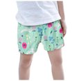 thumbnail image 4 of Sopiago Boys Girls Shorts Casual Hawaiian Shorts Shorts for Toddler Boys Girls Elastic Tropical Printed Beachwear Mint Green,2-3 Years, 4 of 5