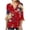 Red#03, variant on Yeaiivve July 4Th Shirts for Women Flared 3/4 Sleeve Patriotic Tunic Top Buttons V Neck Dressy Casual Pleated Blouses Work Shirts White,L