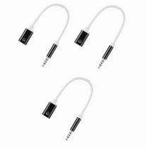 3pcs 3.5mm Male to Type C Female Audio Cable Cord, Analog Audio Jack Headphone Audio Adapter for MP3 Player, B,3 x Audio Cable Cord,Black