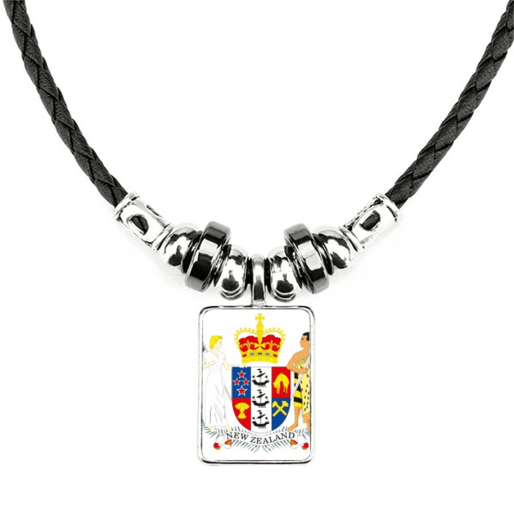 The National Emblem of New Zealand Necklace Jewelry Torque Leather Rope