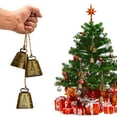 thumbnail image 7 of EUDIDV Xmas Decor Items Set Of 3 Christmas Bell Brass Cow Shabby Style Rustic Metal Hanging Giant Cow Bells Decor 4inch Hx3inch W/pcs Christmas Ornaments, 7 of 7