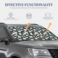 thumbnail image 3 of Kdxio Lilies Flowers Print 2-Piece Sun Shade Front Windshield - Foldable Car Front Window Sunshades for Most Sedans SUV Truck, 3 of 6
