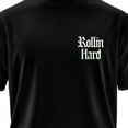 thumbnail image 3 of Rollin Hard Men's Trokitas Lowrider black heavyweight classic boxy fit front and back print graphic tee shirt, 3 of 4