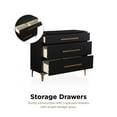 thumbnail image 5 of CosmoLiving by Cosmopolitan Karissa 3-Drawer Dresser, Black, 5 of 6