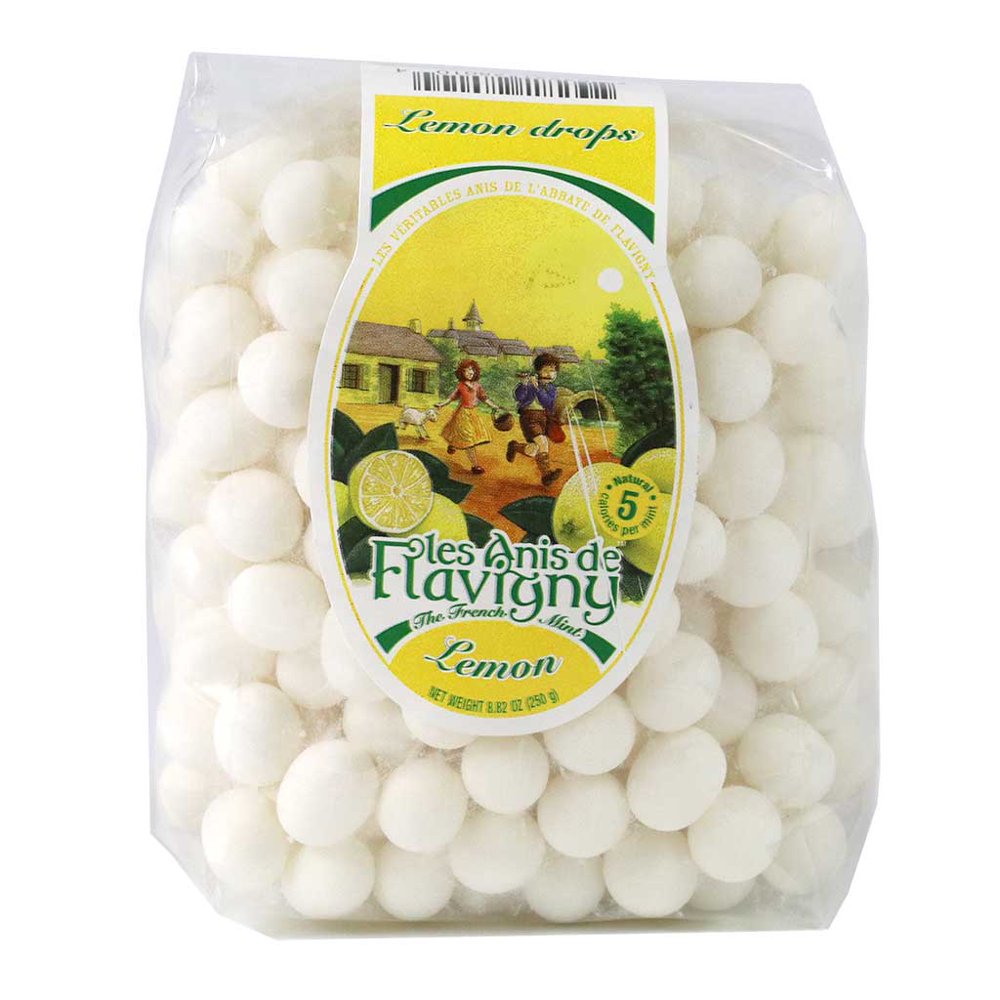 Les Anis de Flavigny Lemon Flavored Anise Candy, 250g Pouch