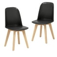 thumbnail image 1 of Gymax Modern Dining Chairs Set of 2 Armless Kitchen Chairs 330 LBS Load Capacity Black, 1 of 7