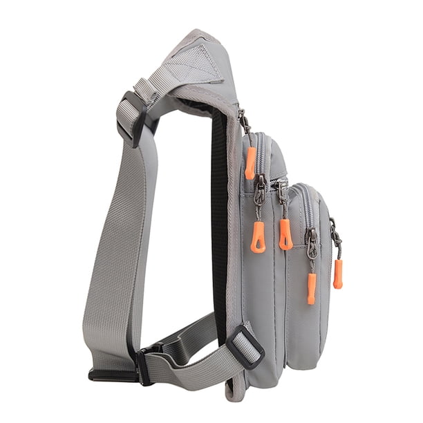 Riñonera Para Hombre Bolso de cintura para hombre Bolsos de hombro deportivos multifuncionales Oxford para acampar (gris) Ndcxsfigh Para Estrenar