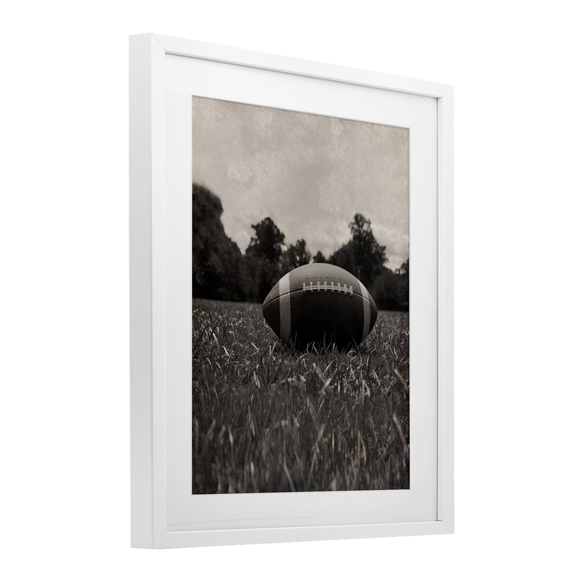 Stupell Industries Vintage Sports Football White Framed Print Under Glass, design by Marcus Prime