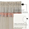 thumbnail image 4 of VHC Brands Kaila Country Cottage Ruffled Gold Ticking Stripe Curtain Short Panel Set 63x36, 4 of 10